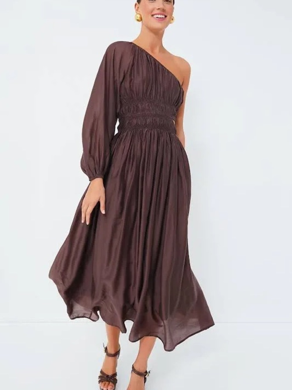 Tuckernuck One Shoulder Brown Dress